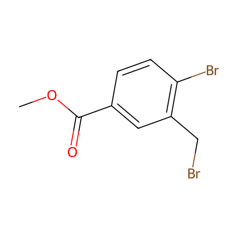 4-溴-3-(溴甲基)苯甲酸甲酯结构图