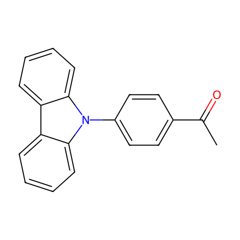 1-[4-(9H-咔唑-9-基)苯基]乙酮结构图