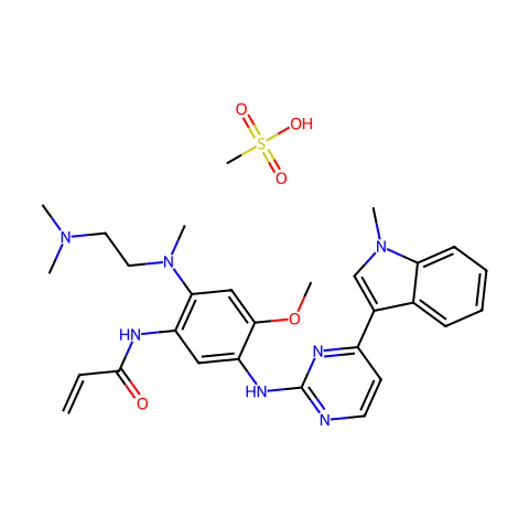AZD-9291 甲磺酸盐结构图