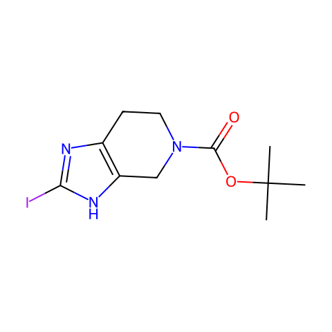 tert-butyl 2-iodo-3H,4H,5H,6H,7H-imidazo[4,5-c]pyridine-5-carboxylate结构图