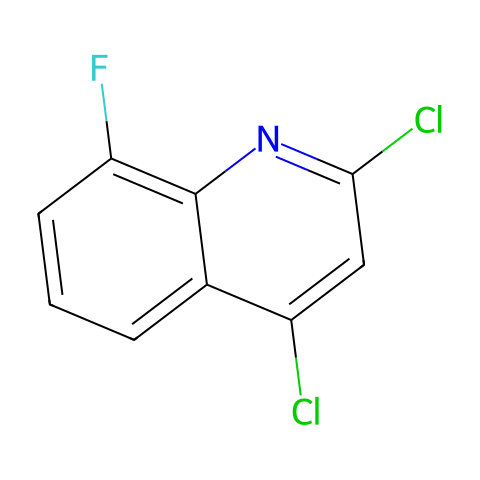 2,4-dichloro-8-fluoroquinoline结构图
