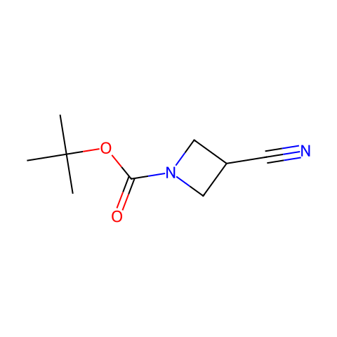 1-Boc-3-氰基氮杂环丁烷结构图