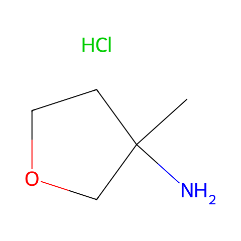 3-methyloxolan-3-amine hydrochloride结构图