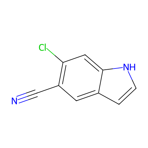 6-氯吲哚-5-甲腈结构图