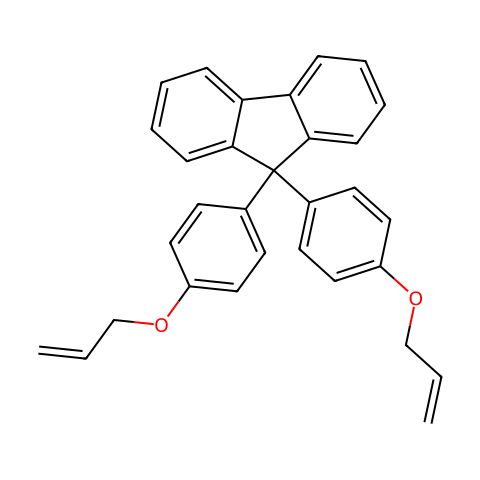 9,9-双(4-烯丙氧基苯基)芴结构图