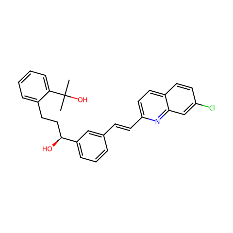 2-(2-(3-(2-(7-氯-2-喹啉基)-乙烯基苯基)-3-羟基丙基)苯基)-2-丙醇结构图
