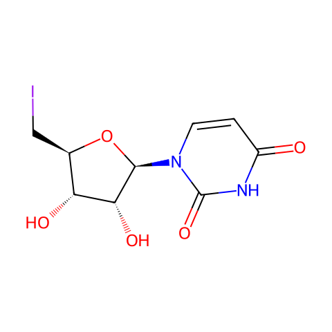 5'-deoxy-5'-iodouridine结构图