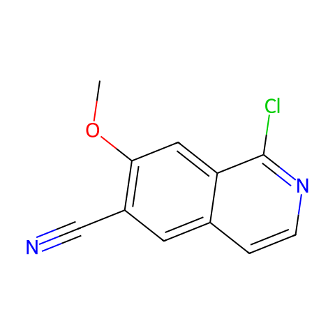 1-氯-7-甲氧基异喹啉-6-甲腈结构图
