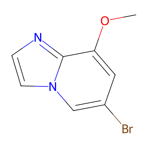 6-溴-8-甲氧基咪唑并[1,2-a]吡啶结构图
