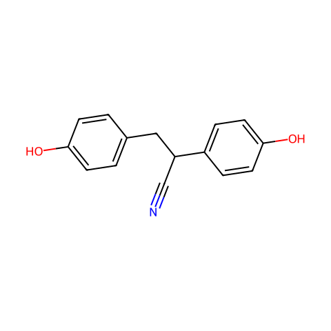 2,3-BIS(4-HYDROXYPHENYL)-PROPIONITRILE结构图