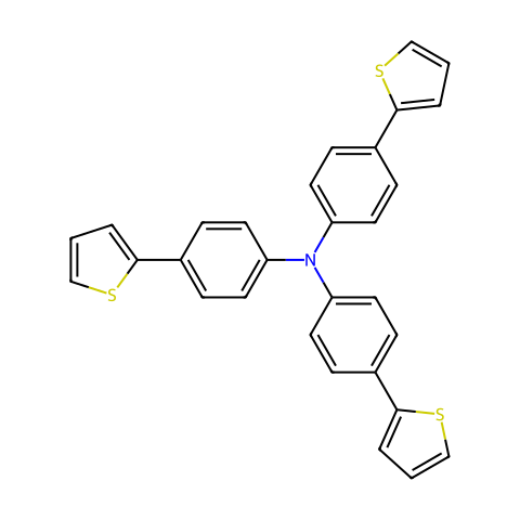三[4-(2-噻吩基)苯基]胺结构图