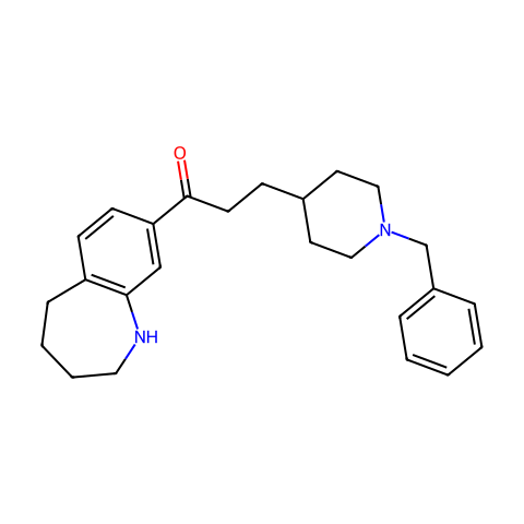 3-(1-苄基哌嗪-4-)-1-(2,3,4,5-四氢-1H-苯并氮杂卓-8-)丙-1-酮结构图