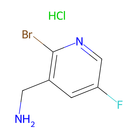 (2-bromo-5-fluoro-3-pyridyl)methanamine;hydrochloride结构图
