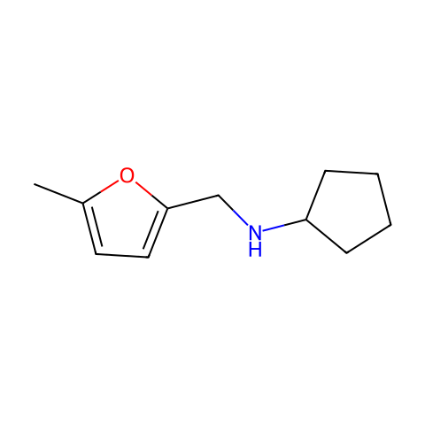 N-[(5-甲基呋喃-2-基)甲基]环戊胺结构图
