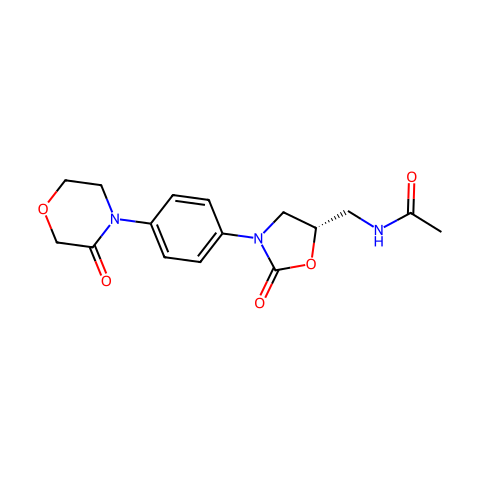 Acetamide, N-[[(5S)-2-oxo-3-[4-(3-oxo-4-morpholinyl)phenyl]-5-oxazolidinyl]methyl]-结构图