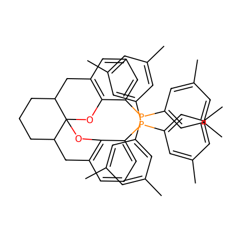 1,1'-[(5aR,8aR,14aR)-5a,6,7,8,8a,9-六氢-5H-[1]苯并吡喃并[3,2-d]氧杂蒽-1,13-二基]双[1,1-二(3,5-二甲基苯基)膦]结构图