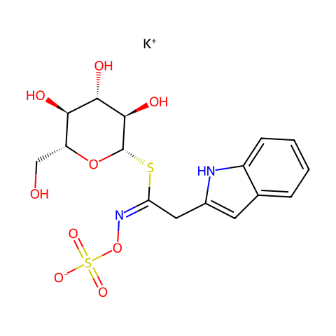 Glucobrassicin potassium salt结构图