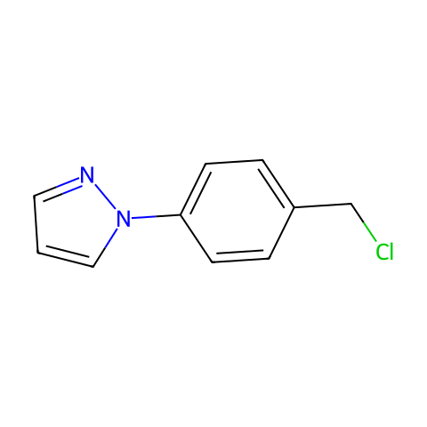 1-[4-(CHLOROMETHYL)PHENYL]-1H-PYRAZOLE HYDROCHLORIDE结构图