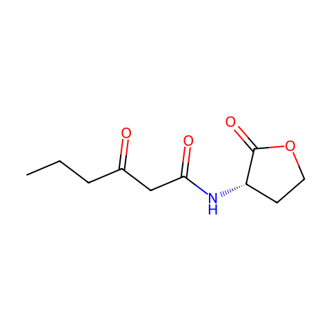 N-(3-OXOOCTANOYL)-L-HOMOSERINE LACTONE结构图