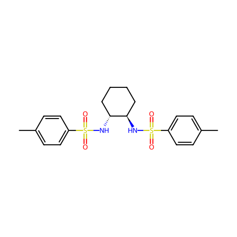 (1R,2R)-(+)-N,N'-二-p-对甲苯磺酰 -1,2-环己二胺结构图