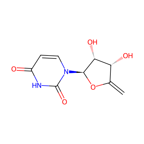 Uridine, 4',5'-didehydro-5'-deoxy-结构图