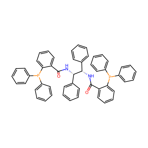 N,N'-[(1S,2S)-1,2-二苯基-1,2-乙二基]双[2-二苯基膦苯甲酰胺]结构图