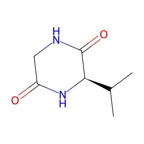 (R)-3-异丙基哌嗪-2,5-二酮结构图