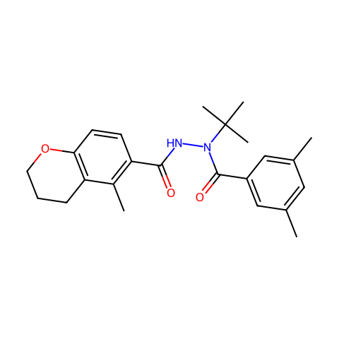 2'-叔丁基-5-甲基-2'-(3,5-二甲基苯甲酰基)色满-6-甲酰肼结构图