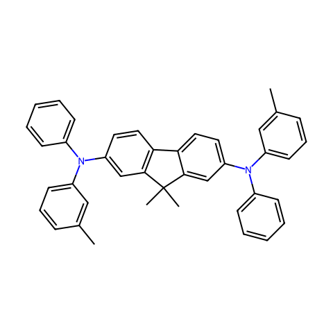 9,9-二甲基-2,7-双[N-(间甲苯基)苯胺]芴结构图