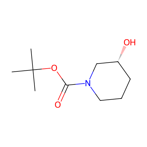 (R)-1-Boc-3-羟基哌啶结构图