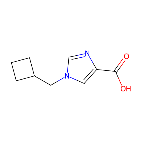 1-(环丁基甲基)-1H-咪唑-4-羧酸结构图