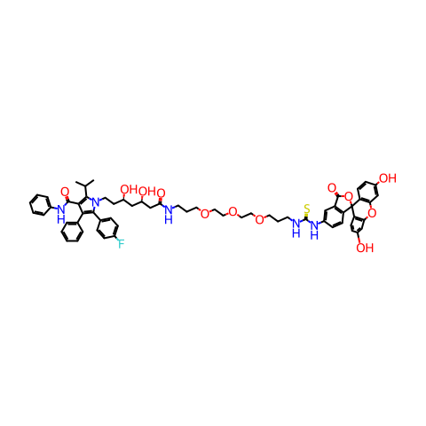Atrovastatin-PEG3-FITC结构图