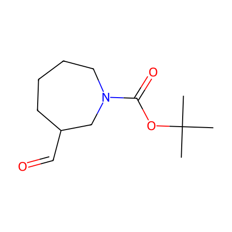 tert-butyl 3-formylazepane-1-carboxylate结构图