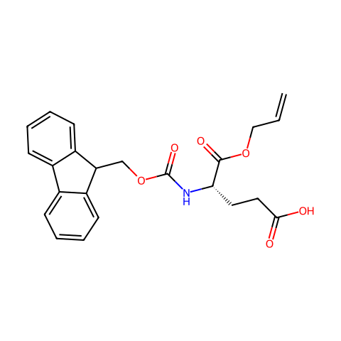 N-[(9H-芴-9-基甲氧基)羰基]-L-谷氨酸1-烯丙酯结构图