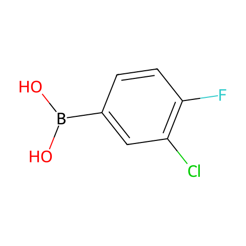 3-氯-4-氟苯基硼酸 (含不同量的酸酐)结构图