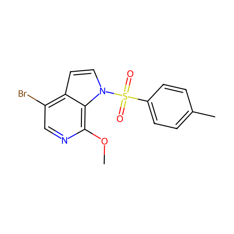 4-bromo-7-methoxy-1-tosyl-1H-pyrrolo[2,3-c]pyridine结构图