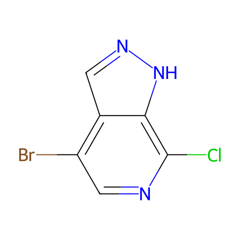 4-Bromo-7-chloro-1H-pyrazolo[3,4-c]pyridine结构图