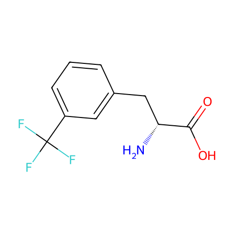 3-(三氟甲基)-D-苯基丙氨酸结构图