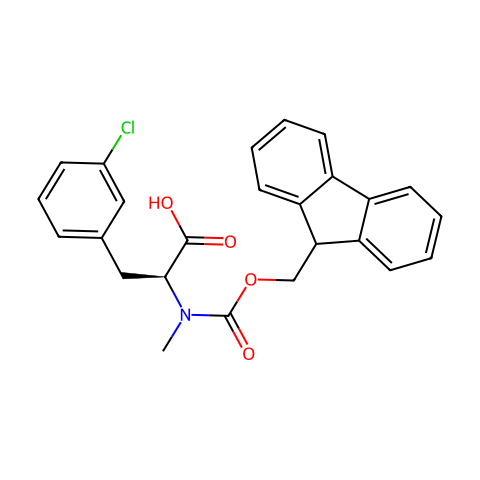FMOC-N-ME-PHE(3-CL)-OH结构图