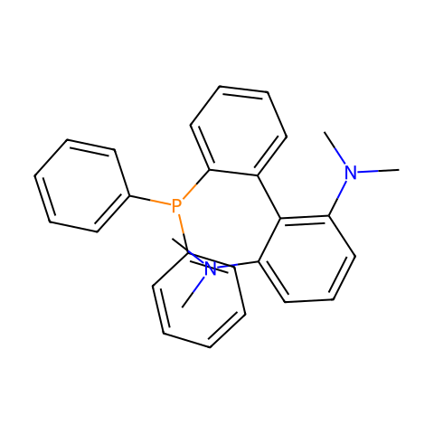 2-二苯基膦基-2',6'-双(二甲氨基)-1,1'-联苯结构图