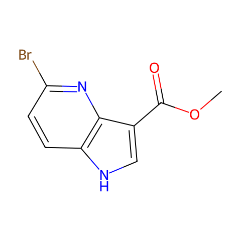 methyl 5-bromo-1H-pyrrolo[3,2-b]pyridine-3-carboxylate结构图