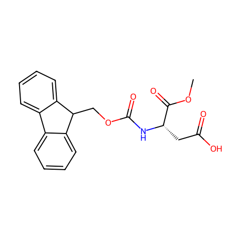 FMOC-L-天冬氨酸 4-甲酯结构图