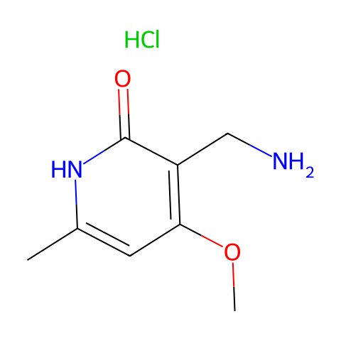 2(1H)-Pyridinone, 3-(aminomethyl)-4-methoxy-6-methyl-, hydrochloride结构图