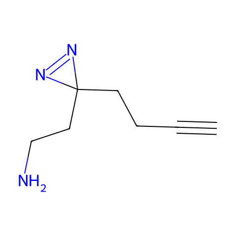 3-胺乙基-3-(丁-3-炔基)双吖丙啶结构图