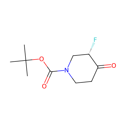 tert-butyl (3S)-3-fluoro-4-oxopiperidine-1-carboxylate结构图
