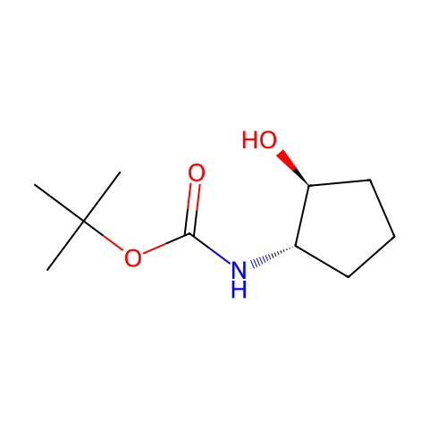 (1S,2S)-反式-N-BOC-2-氨基环戊醇结构图