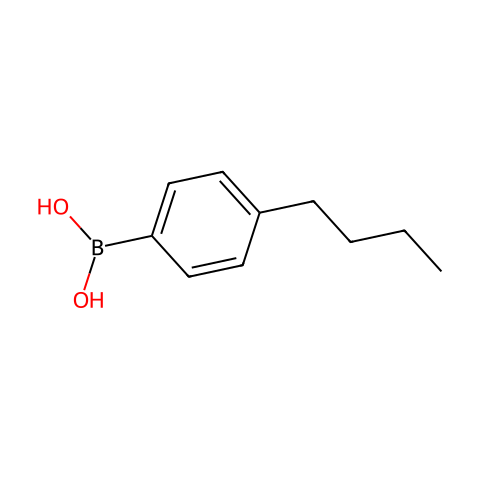 4-正丁基苯硼酸 (含不同量的酸酐)结构图