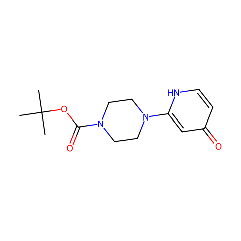 tert-Butyl 4-(4-hydroxypyridin-2-yl)piperazine-1-carboxylate结构图