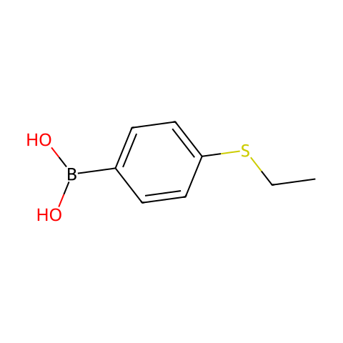 4-(乙基硫代)苯硼酸（含有数量不等的酸酐）结构图