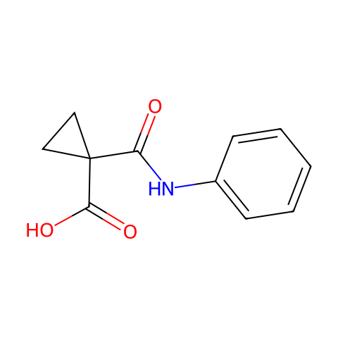 Cyclopropanecarboxylic acid, 1-[(phenylamino)carbonyl]-结构图